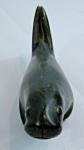Dark Green Stone Inuit Seal Sculpture, Signed