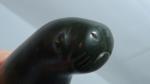 Dark Green Stone Inuit Seal Sculpture, Signed