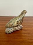 Signed Inuit Stone Art Water Bird from 1950s