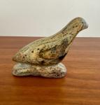 Signed Inuit Stone Art Water Bird from 1950s