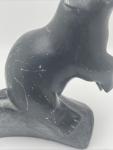 Inuit Soapstone Sea Otter Eating Fish Art