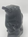 Inuit Soapstone Sea Otter Eating Fish Art