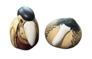Handmade Stone Bird Figurines - Set of 2