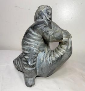 Large Antique Soapstone Inuit Walrus Sculpture