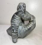 Large Antique Soapstone Inuit Walrus Sculpture