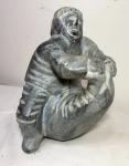 Large Antique Soapstone Inuit Walrus Sculpture