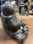 Edmund Wolf Inuit Mother and Child Sculpture