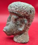 Hand Carved Stone Inuit Art Bust - 5