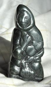 Vintage Soapstone Inuit Man Carving from Canada