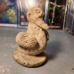 Hand-Carved Rustic Duck Sculpture for Home Decor