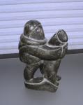 Inuit Soapstone Carving of Man and Seal