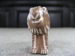 Brown Stone Lion Figurine - Inuit Art Carving