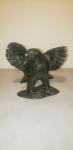 Cape Dorset Inuit Falcon Soapstone Carving by Kakee Peter