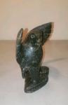 Cape Dorset Inuit Falcon Soapstone Carving by Kakee Peter