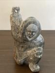 Inuit Eskimo Stone Carving Art Sculpture Signed