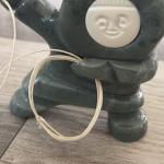 Original BEKOA LOOK Inuit Alaskan Carved Soapstone Eskimo Hunter W/ Spear