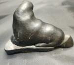 Vintage INUIT Eskimo Art Hand Carved SOAPSTONE Sculpture WALRUS-Signed 3.5"x5.5