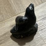 Inuit Original Hand Carved Mother and Child Seals Soapstone Sculpture Canada