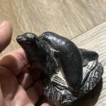 Inuit Original Hand Carved Mother and Child Seals Soapstone Sculpture Canada