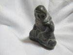 Signed Inuit Soapstone Human Figure Sculpture 4