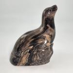 Vintage Inuit Soapstone Seal Carving 4.5x5.5