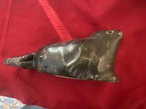 1989 Hand Carved Inuit Stone Seal by Kasadluak