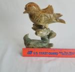 Hand Carved Stone Two Birds Sculpture 8" Tall