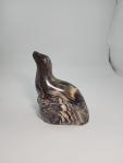Vintage Inuit Soapstone Seal Carving 4.5x5.5