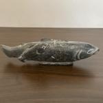 Lucy Signed Inuit Fish Stone Sculpture 7.25”