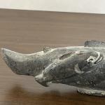 Lucy Signed Inuit Fish Stone Sculpture 7.25”