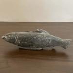 Lucy Signed Inuit Fish Stone Sculpture 7.25”