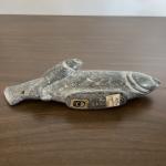 Lucy Signed Inuit Fish Stone Sculpture 7.25”