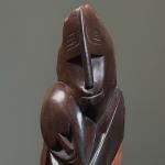 Modernist Hand-Carved Stone Sculpture of Two Figures