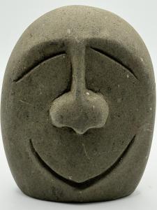 Double-Sided Stone Face Sculpture - Abstract Art