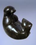 Vintage Inuit Seal Soapstone Carving, Signed