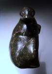 Vintage Inuit Seal Soapstone Carving, Signed