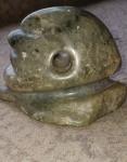 Vintage Soapstone Inuit Face Sculpture, 3" Tall
