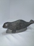 Vintage Inuit Soapstone Beluga Whale/Seal Carving