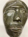 Inuit Soapstone Face Carving, 8.5” x 6”