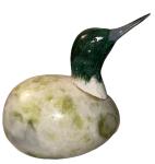 Green Onyx Duck Stone Sculpture Paperweight