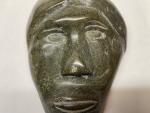 Inuit Soapstone Face Carving, 8.5” x 6”