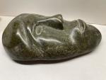 Inuit Soapstone Face Carving, 8.5” x 6”