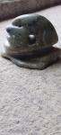 Vintage Soapstone Inuit Face Sculpture, 3" Tall