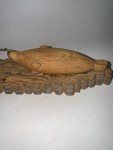 1976 Signed Inuit Seal Hunter Wood Carving