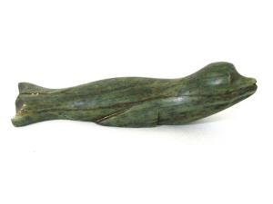 Hand-Carved Inuit Soapstone Seal from Alaska
