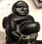 1960s Inuit Soapstone Carving: Hunter with Seal