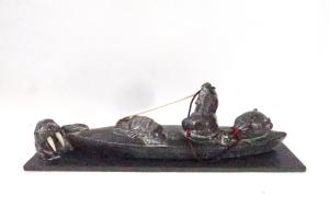 Inuit Stone Carving of Eskimo Hunter