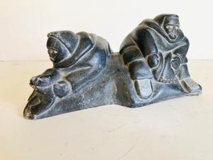 Inuit Soapstone Seal Carving by Daniel Kanajuk