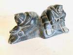 Inuit Soapstone Seal Carving by Daniel Kanajuk