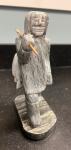 Inuit Soapstone Ice Fisherman Carving Figurine